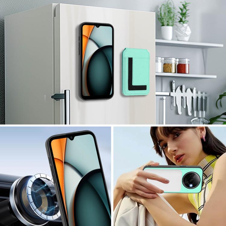 For Redmi A3 / A3x / Xiaomi Poco C61 CX01 Detachable Magsafe Magnetic Card Bag Phone Case