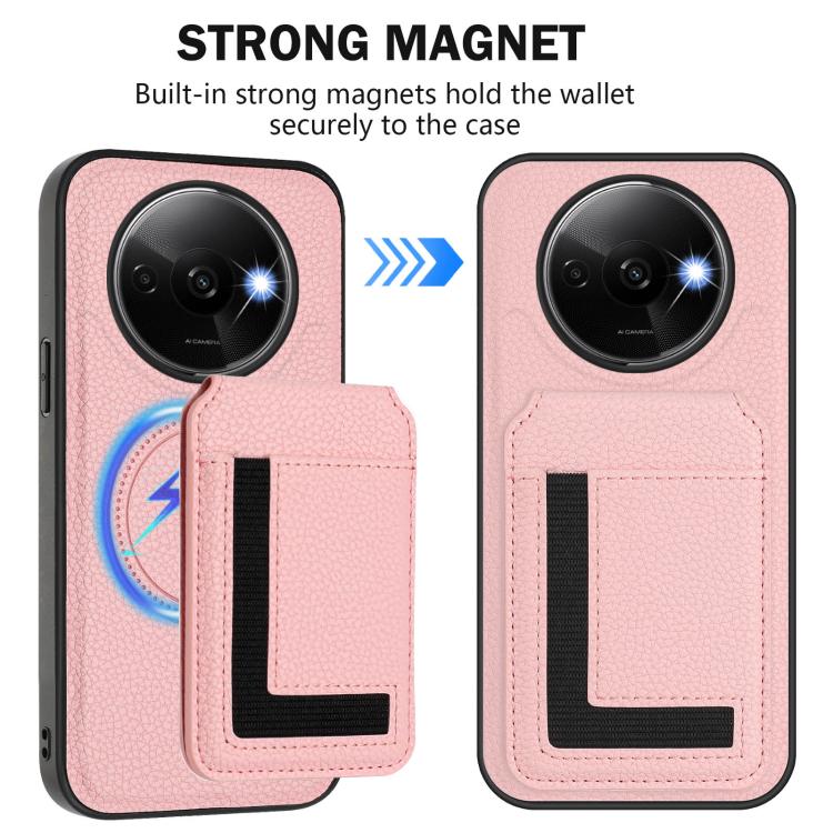 For Redmi A3 / A3x / Xiaomi Poco C61 CX01 Detachable Magsafe Magnetic Card Bag Phone Case