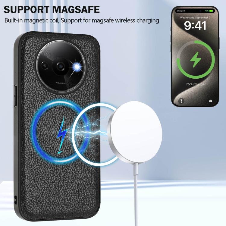 For Redmi A3 / A3x / Xiaomi Poco C61 CX01 Detachable Magsafe Magnetic Card Bag Phone Case