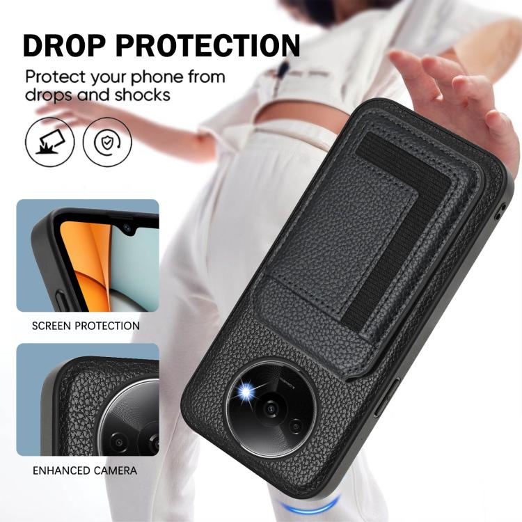 For Redmi A3 / A3x / Xiaomi Poco C61 CX01 Detachable Magsafe Magnetic Card Bag Phone Case