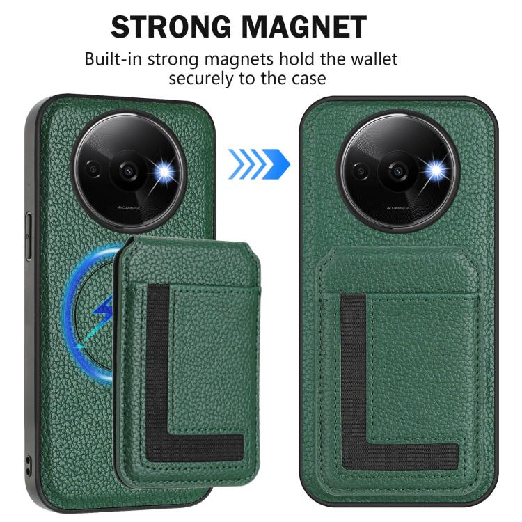 For Redmi A3 / A3x / Xiaomi Poco C61 CX01 Detachable Magsafe Magnetic Card Bag Phone Case