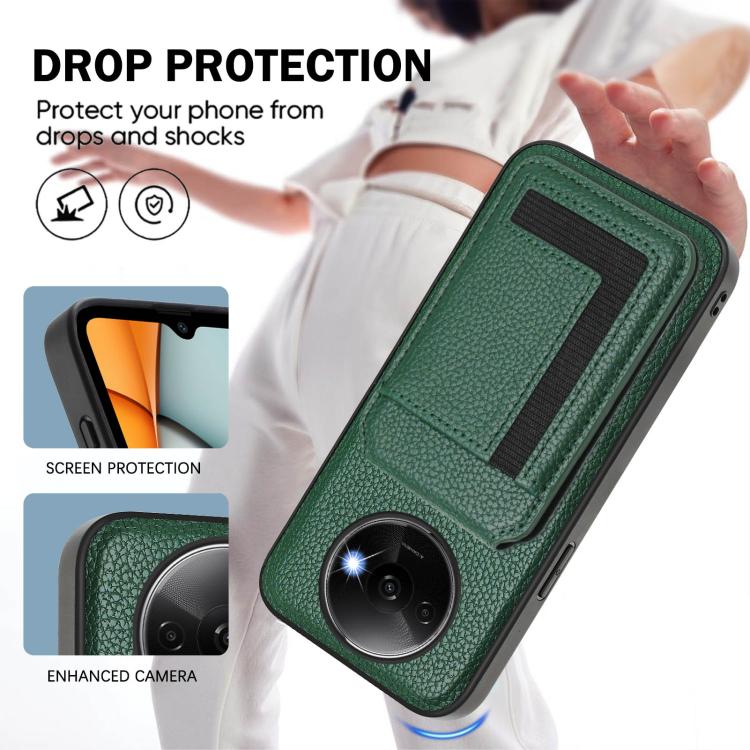 For Redmi A3 / A3x / Xiaomi Poco C61 CX01 Detachable Magsafe Magnetic Card Bag Phone Case