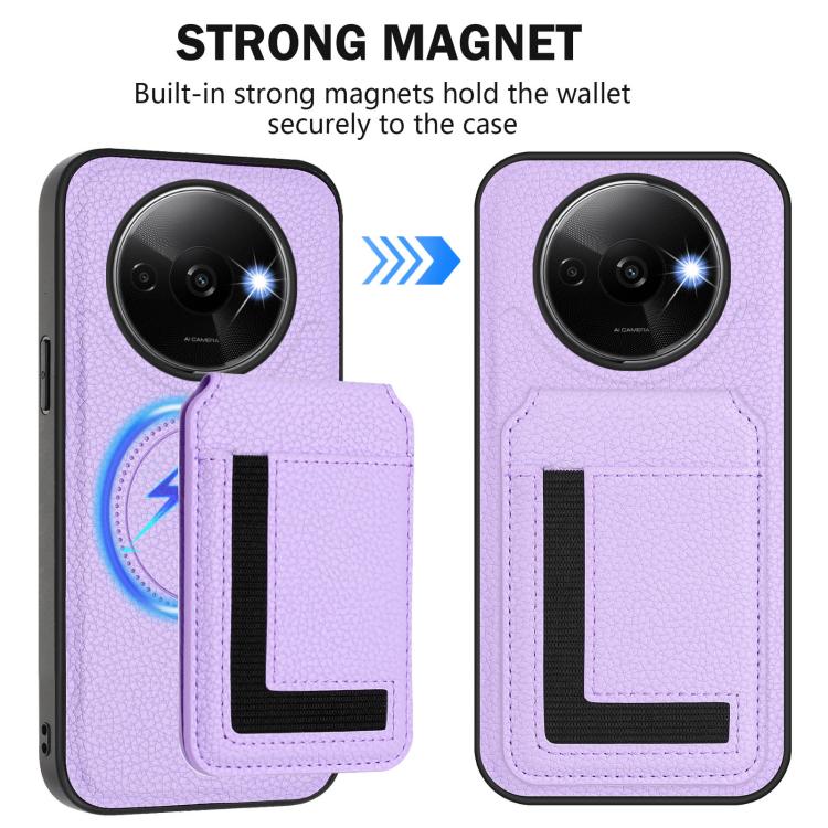 For Redmi A3 / A3x / Xiaomi Poco C61 CX01 Detachable Magsafe Magnetic Card Bag Phone Case