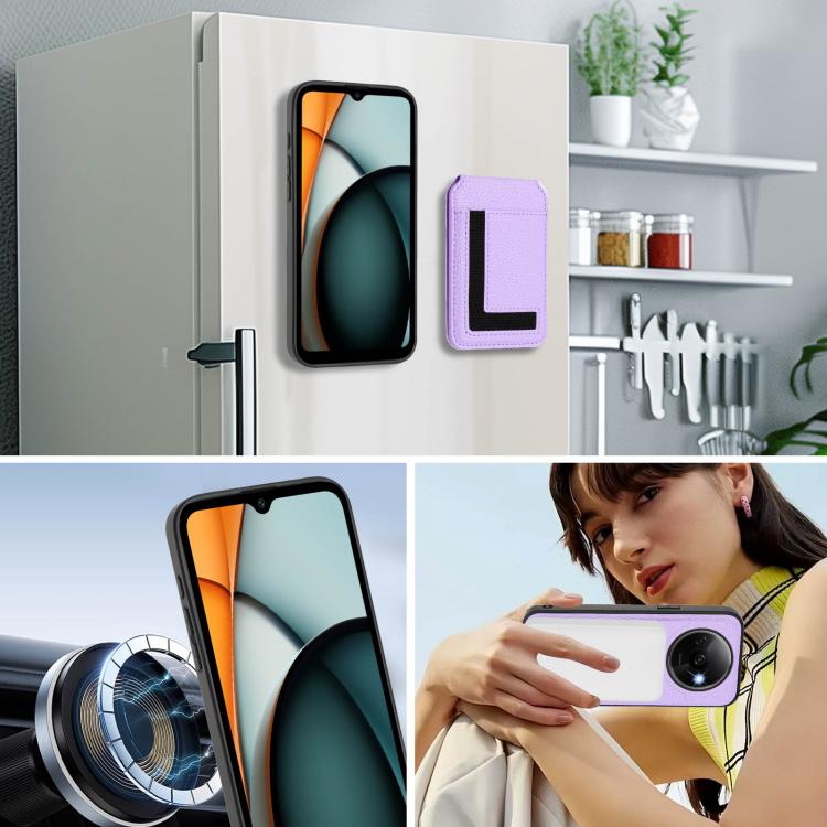 For Redmi A3 / A3x / Xiaomi Poco C61 CX01 Detachable Magsafe Magnetic Card Bag Phone Case