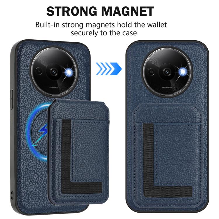 For Redmi A3 / A3x / Xiaomi Poco C61 CX01 Detachable Magsafe Magnetic Card Bag Phone Case