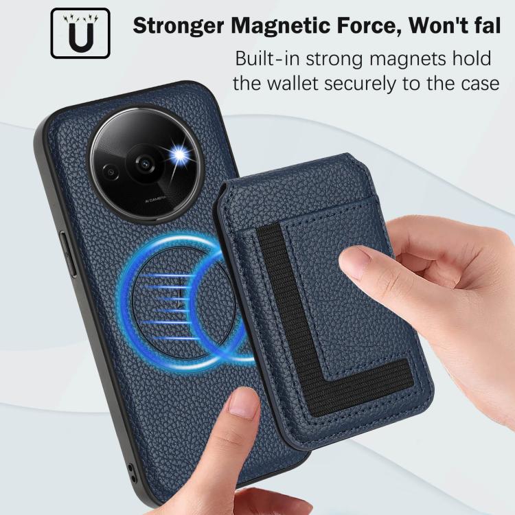 For Redmi A3 / A3x / Xiaomi Poco C61 CX01 Detachable Magsafe Magnetic Card Bag Phone Case