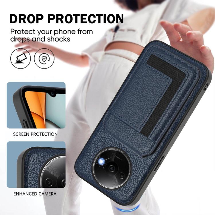 For Redmi A3 / A3x / Xiaomi Poco C61 CX01 Detachable Magsafe Magnetic Card Bag Phone Case