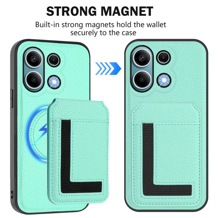 For Redmi Note 13 4G CX01 Detachable Magsafe Magnetic Card Bag Phone Case