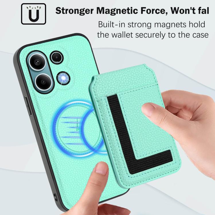 For Redmi Note 13 4G CX01 Detachable Magsafe Magnetic Card Bag Phone Case