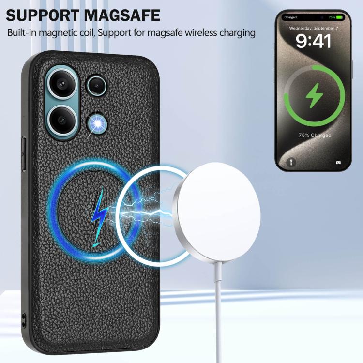 For Redmi Note 13 4G CX01 Detachable Magsafe Magnetic Card Bag Phone Case