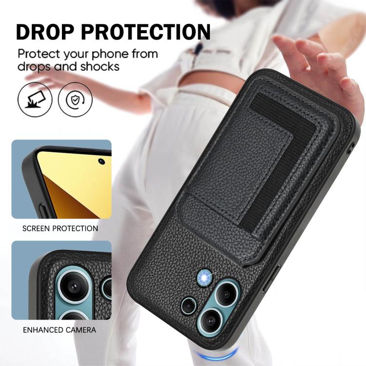 For Redmi Note 13 4G CX01 Detachable Magsafe Magnetic Card Bag Phone Case