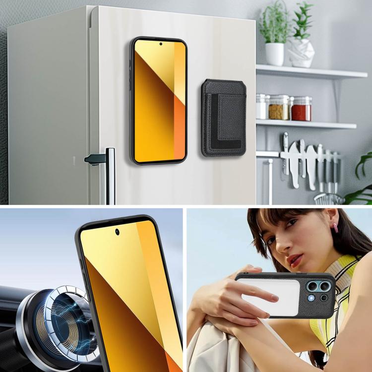 For Redmi Note 13 4G CX01 Detachable Magsafe Magnetic Card Bag Phone Case