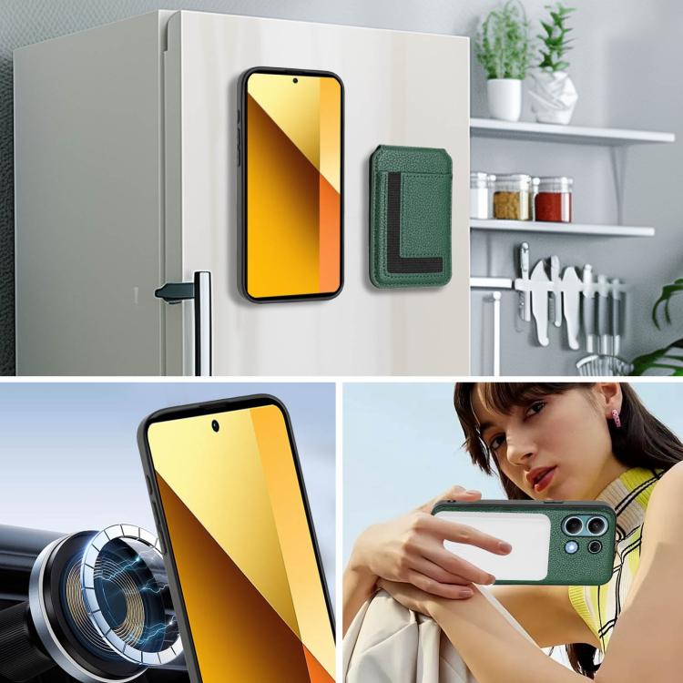 For Redmi Note 13 4G CX01 Detachable Magsafe Magnetic Card Bag Phone Case