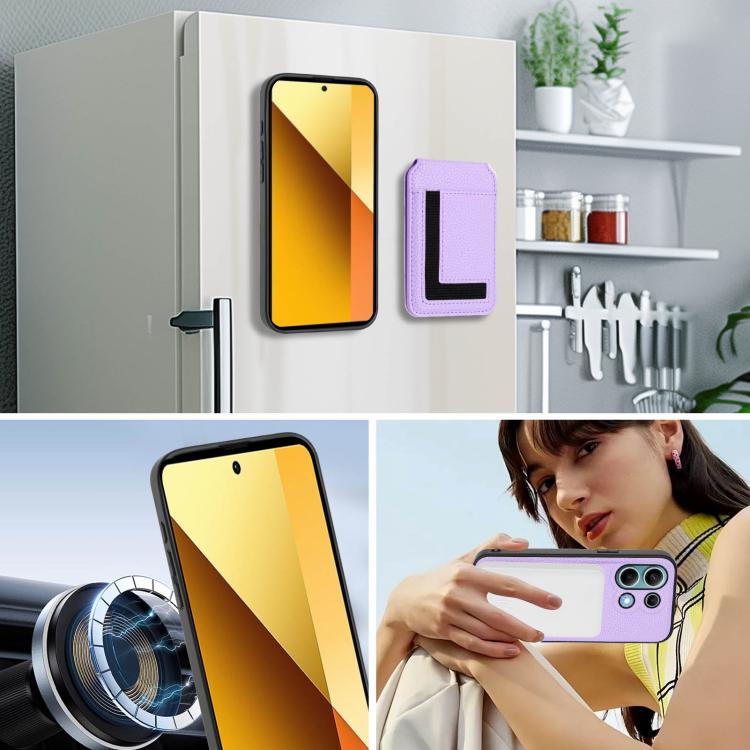 For Redmi Note 13 4G CX01 Detachable Magsafe Magnetic Card Bag Phone Case