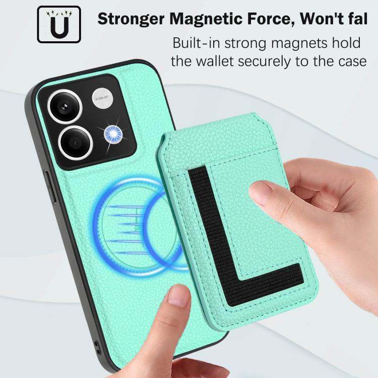 For Redmi Note 13 5G CX01 Detachable Magsafe Magnetic Card Bag Phone Case
