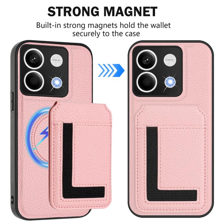For Redmi Note 13 5G CX01 Detachable Magsafe Magnetic Card Bag Phone Case