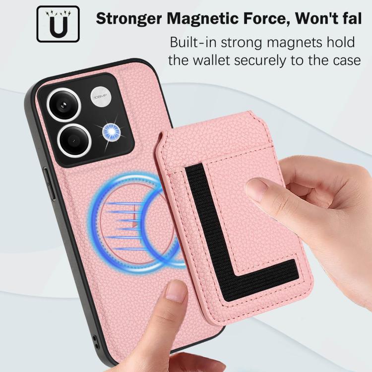 For Redmi Note 13 5G CX01 Detachable Magsafe Magnetic Card Bag Phone Case