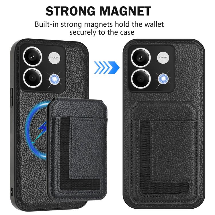 For Redmi Note 13 5G CX01 Detachable Magsafe Magnetic Card Bag Phone Case
