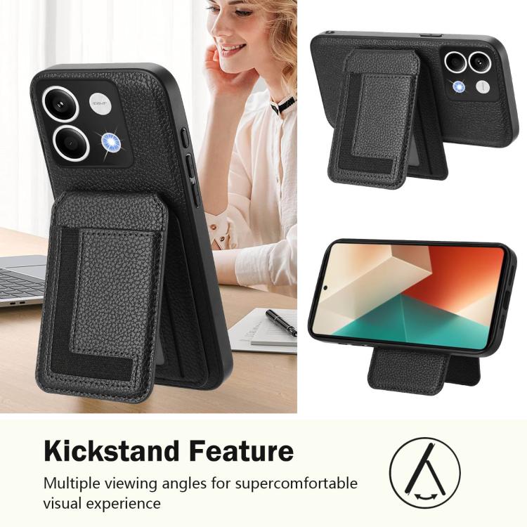 For Redmi Note 13 5G CX01 Detachable Magsafe Magnetic Card Bag Phone Case