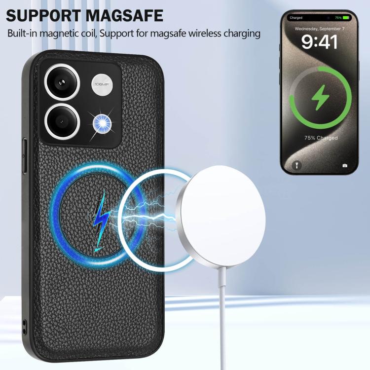 For Redmi Note 13 5G CX01 Detachable Magsafe Magnetic Card Bag Phone Case