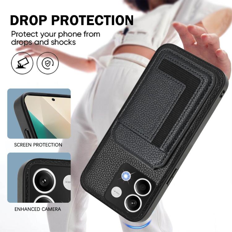 For Redmi Note 13 5G CX01 Detachable Magsafe Magnetic Card Bag Phone Case