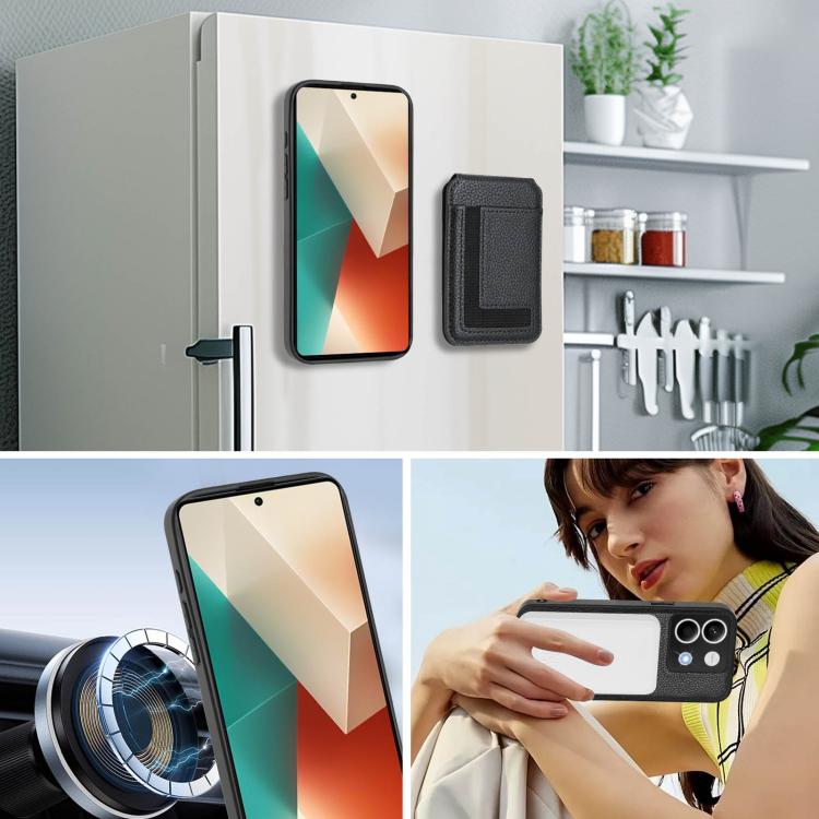For Redmi Note 13 5G CX01 Detachable Magsafe Magnetic Card Bag Phone Case