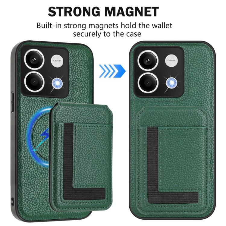 For Redmi Note 13 5G CX01 Detachable Magsafe Magnetic Card Bag Phone Case