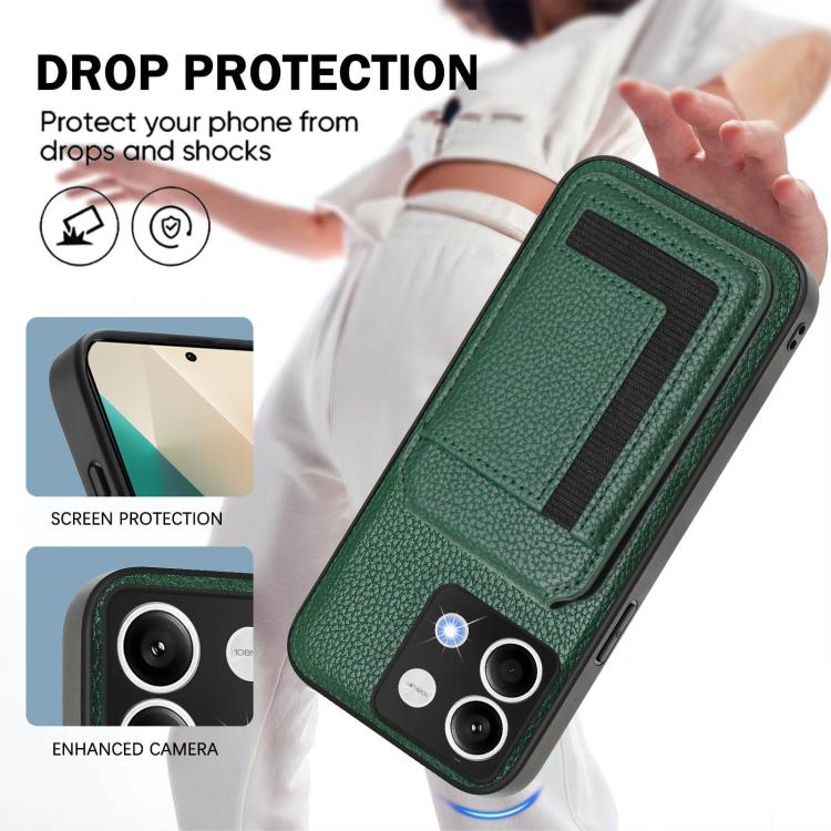 For Redmi Note 13 5G CX01 Detachable Magsafe Magnetic Card Bag Phone Case