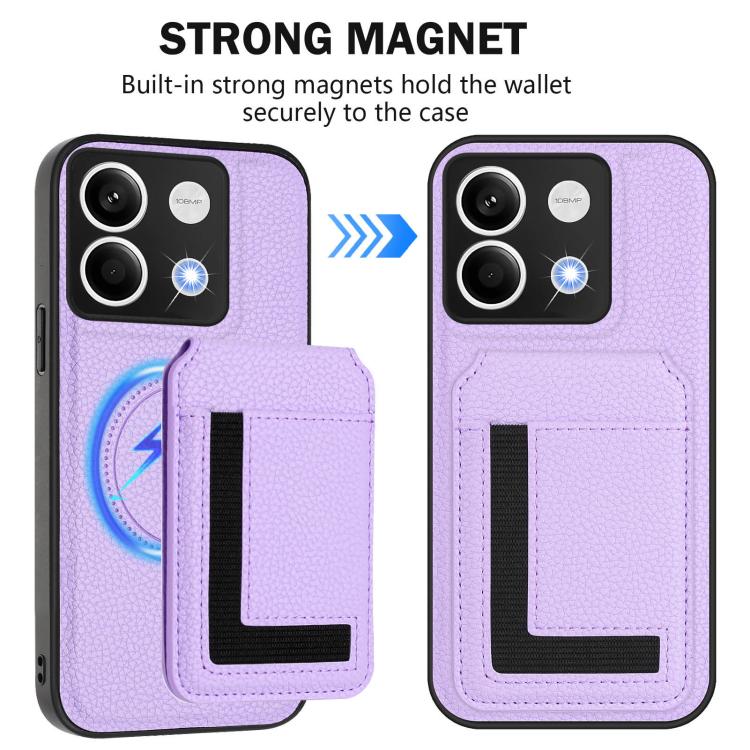 For Redmi Note 13 5G CX01 Detachable Magsafe Magnetic Card Bag Phone Case