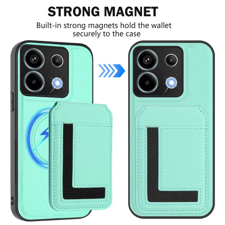 For Redmi Note 13 Pro 5G / Poco X6 CX01 Detachable Magsafe Magnetic Card Bag Phone Case