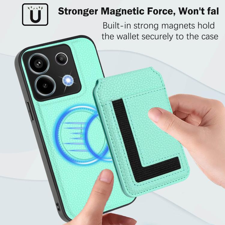 For Redmi Note 13 Pro 5G / Poco X6 CX01 Detachable Magsafe Magnetic Card Bag Phone Case