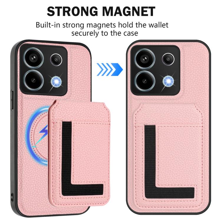 For Redmi Note 13 Pro 5G / Poco X6 CX01 Detachable Magsafe Magnetic Card Bag Phone Case