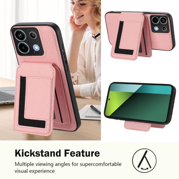 For Redmi Note 13 Pro 5G / Poco X6 CX01 Detachable Magsafe Magnetic Card Bag Phone Case