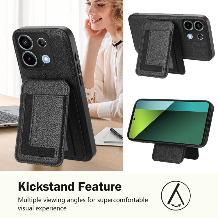 For Redmi Note 13 Pro 5G / Poco X6 CX01 Detachable Magsafe Magnetic Card Bag Phone Case