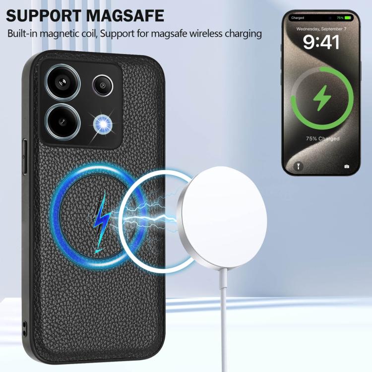 For Redmi Note 13 Pro 5G / Poco X6 CX01 Detachable Magsafe Magnetic Card Bag Phone Case