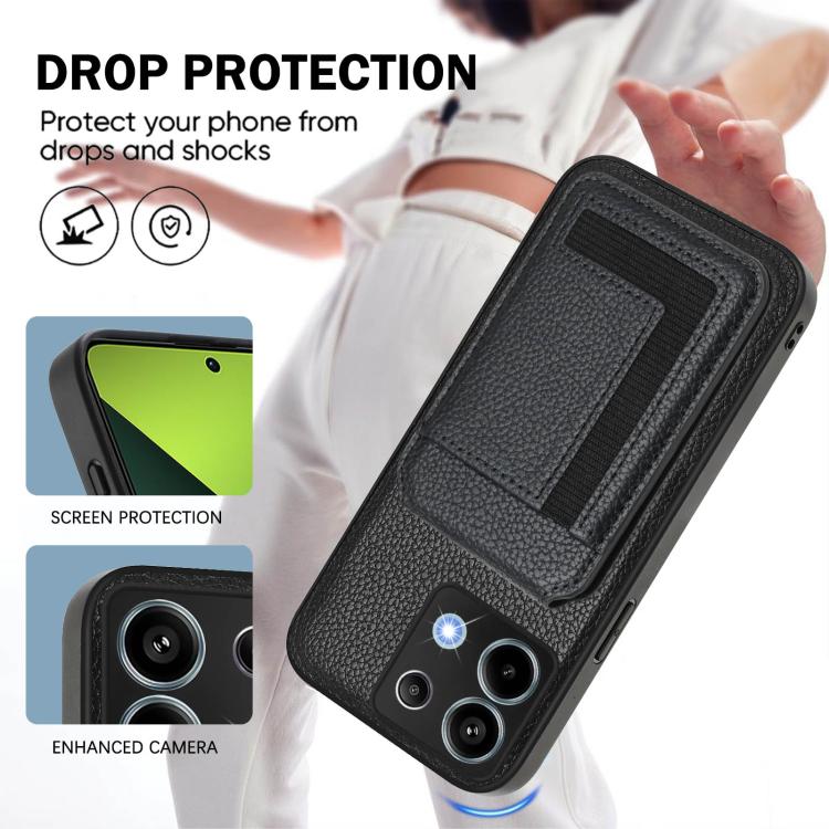 For Redmi Note 13 Pro 5G / Poco X6 CX01 Detachable Magsafe Magnetic Card Bag Phone Case
