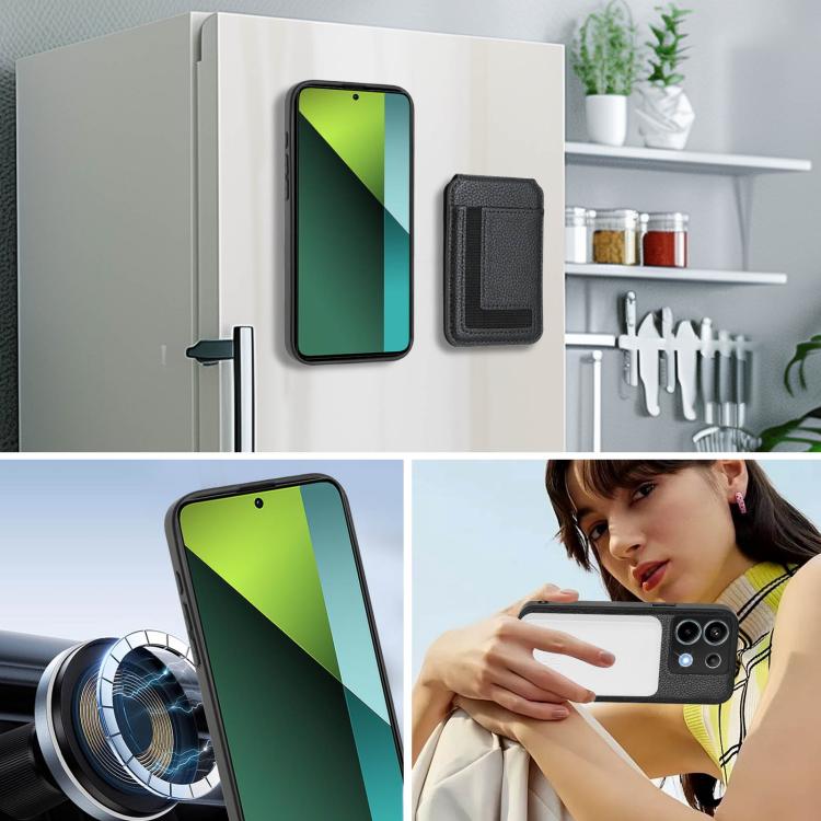 For Redmi Note 13 Pro 5G / Poco X6 CX01 Detachable Magsafe Magnetic Card Bag Phone Case