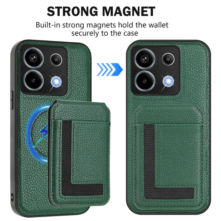 For Redmi Note 13 Pro 5G / Poco X6 CX01 Detachable Magsafe Magnetic Card Bag Phone Case