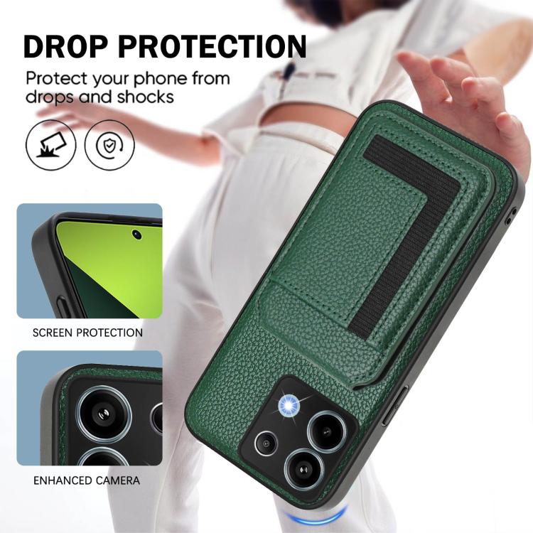 For Redmi Note 13 Pro 5G / Poco X6 CX01 Detachable Magsafe Magnetic Card Bag Phone Case
