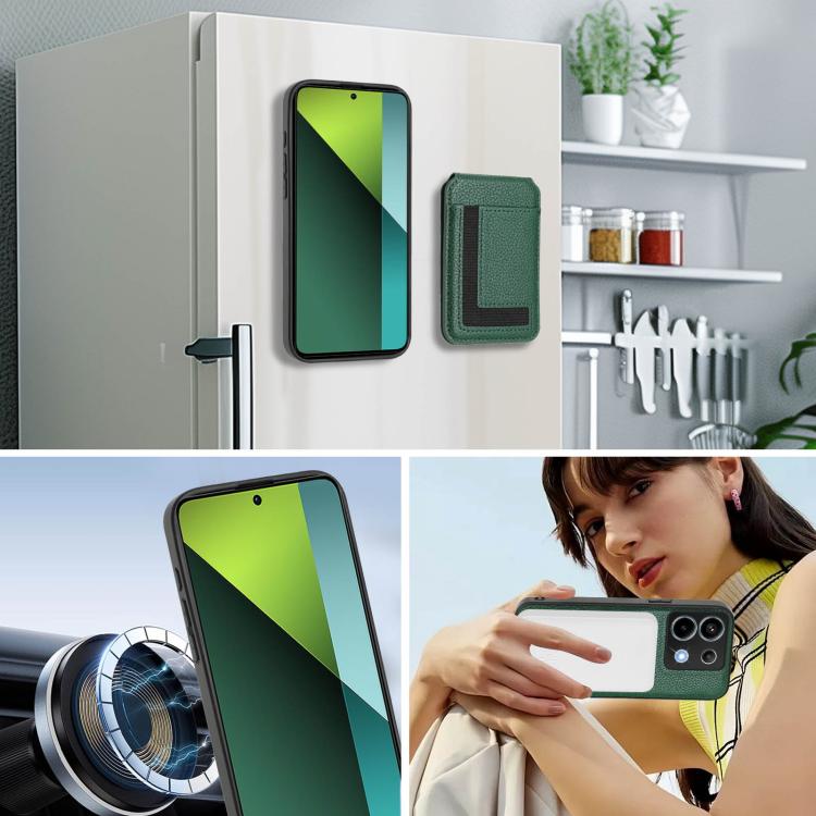 For Redmi Note 13 Pro 5G / Poco X6 CX01 Detachable Magsafe Magnetic Card Bag Phone Case