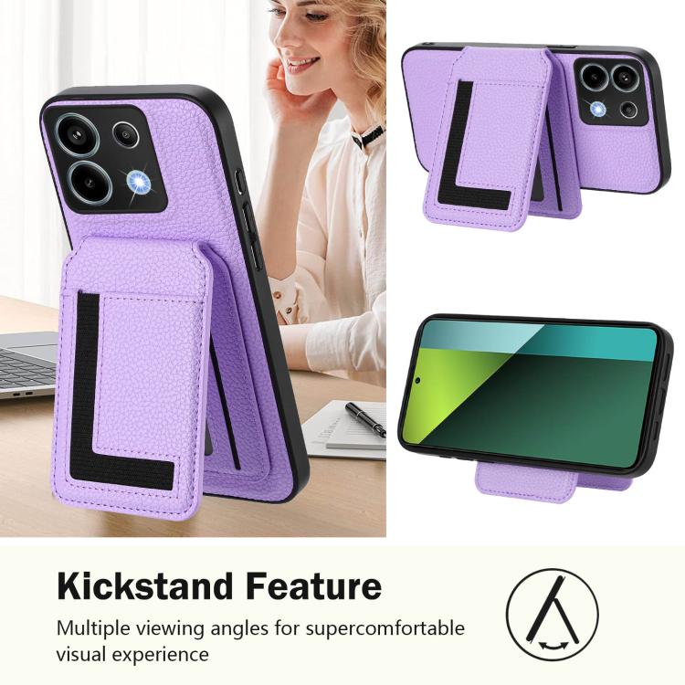 For Redmi Note 13 Pro 5G / Poco X6 CX01 Detachable Magsafe Magnetic Card Bag Phone Case