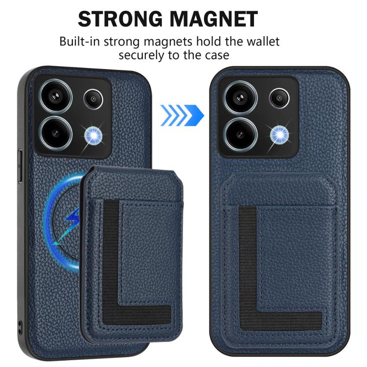 For Redmi Note 13 Pro 5G / Poco X6 CX01 Detachable Magsafe Magnetic Card Bag Phone Case