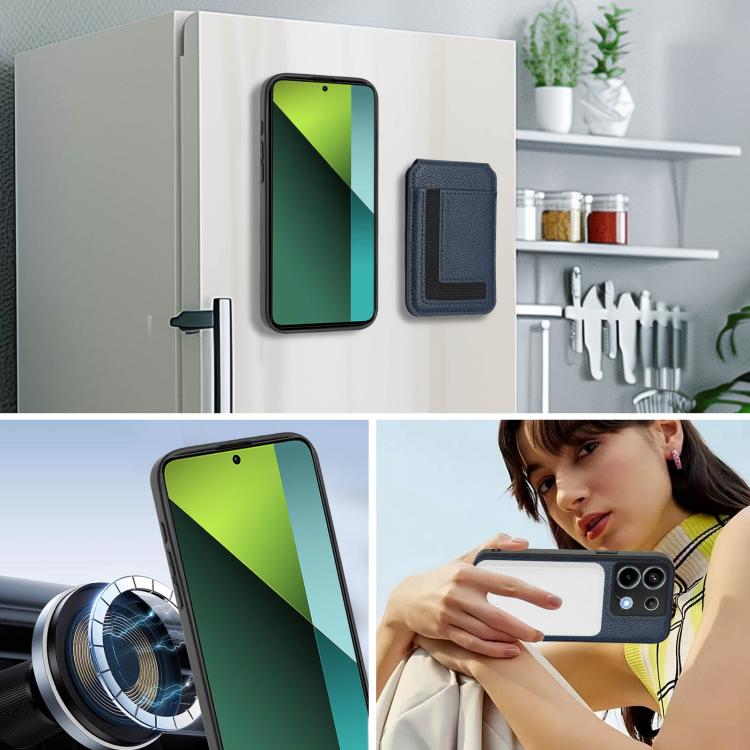 For Redmi Note 13 Pro 5G / Poco X6 CX01 Detachable Magsafe Magnetic Card Bag Phone Case