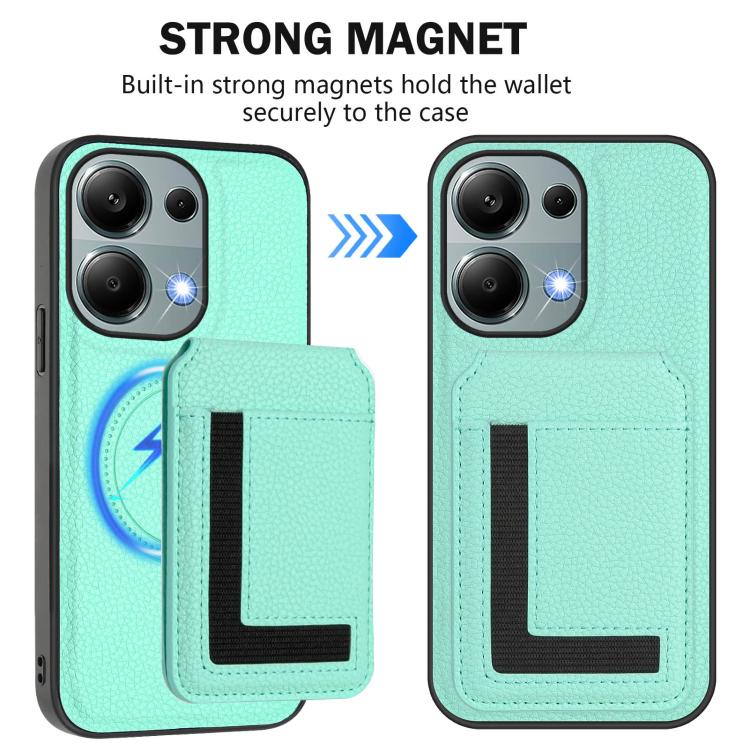 For Redmi Note 13 Pro 4G / Poco M6 Pro CX01 Detachable Magsafe Magnetic Card Bag Phone Case