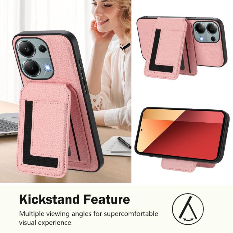 For Redmi Note 13 Pro 4G / Poco M6 Pro CX01 Detachable Magsafe Magnetic Card Bag Phone Case
