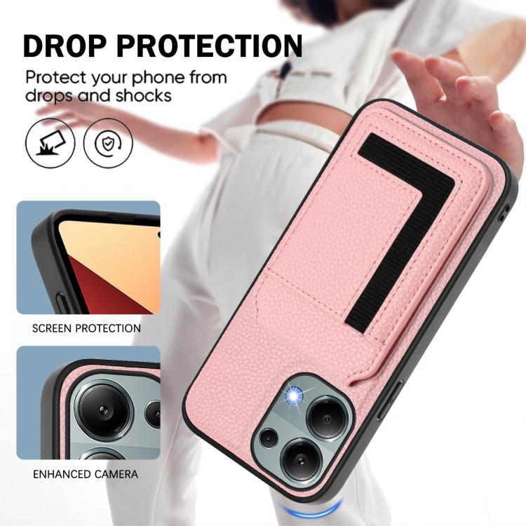 For Redmi Note 13 Pro 4G / Poco M6 Pro CX01 Detachable Magsafe Magnetic Card Bag Phone Case