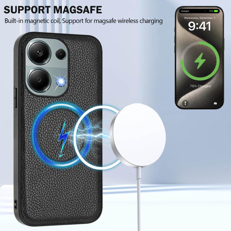For Redmi Note 13 Pro 4G / Poco M6 Pro CX01 Detachable Magsafe Magnetic Card Bag Phone Case