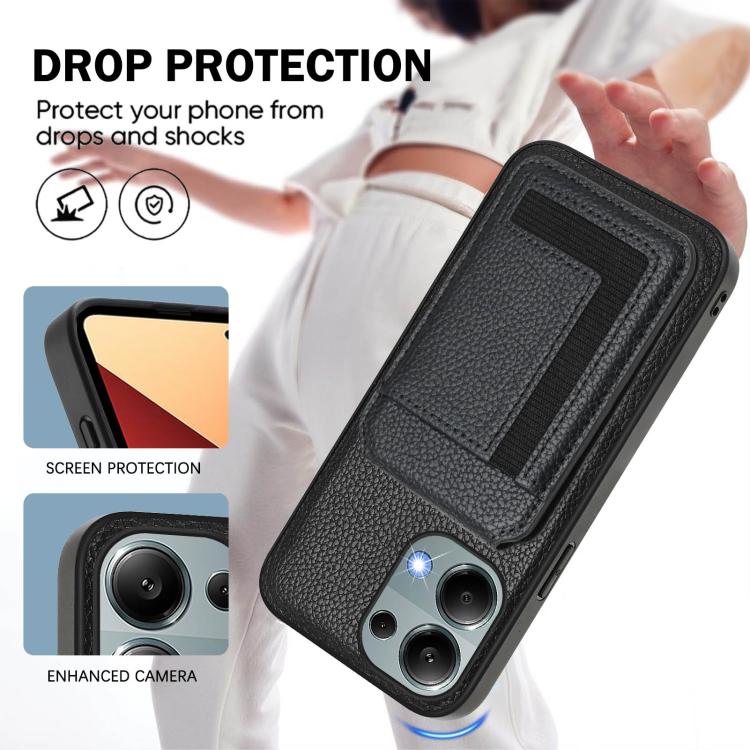 For Redmi Note 13 Pro 4G / Poco M6 Pro CX01 Detachable Magsafe Magnetic Card Bag Phone Case