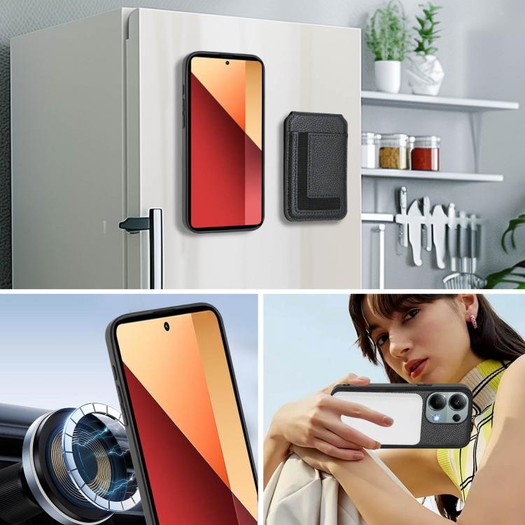 For Redmi Note 13 Pro 4G / Poco M6 Pro CX01 Detachable Magsafe Magnetic Card Bag Phone Case
