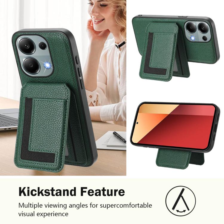 For Redmi Note 13 Pro 4G / Poco M6 Pro CX01 Detachable Magsafe Magnetic Card Bag Phone Case